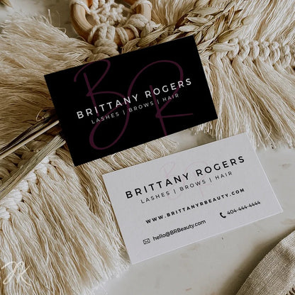 Custom Business Card Design | Luxe Branding for Small Business | Editable Canva Pro Design | Digital Business Card File | Print Ready Card