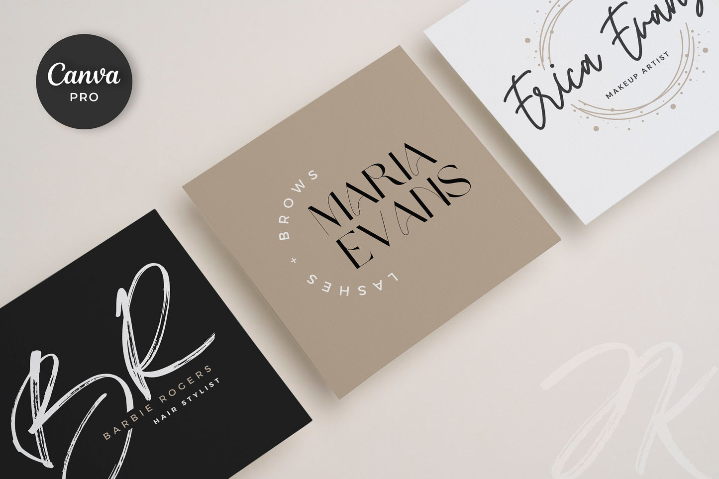 Boho Business Vol.2 Bundle | All-in-One Small Business Boho Canva Templates, DIY Cards, Price List, Logos and Gift Certificates | Boho Beige