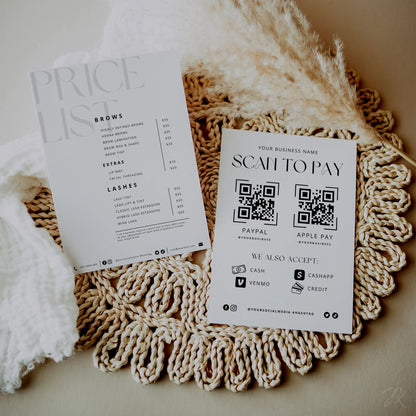 PLR/MRR Master Resell Rights Bundle | Modern Boho MEGA Business Brand Canva Bundle | QR Codes, Price Lists, Business Cards & More